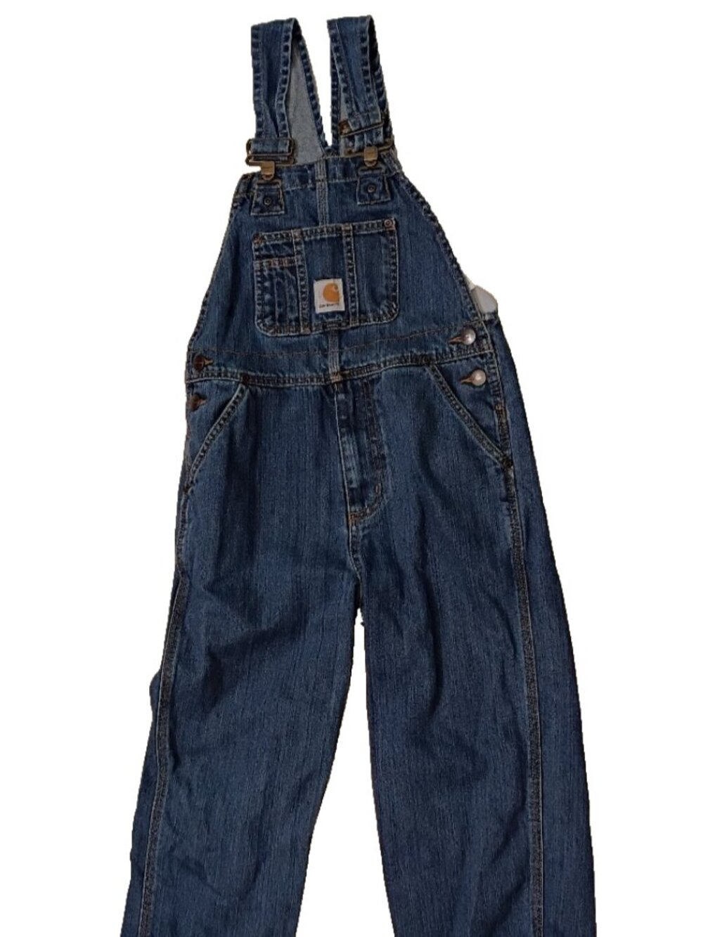 Carhartt Kid Overalls Size 7 Denim Master Cloth Sanforized